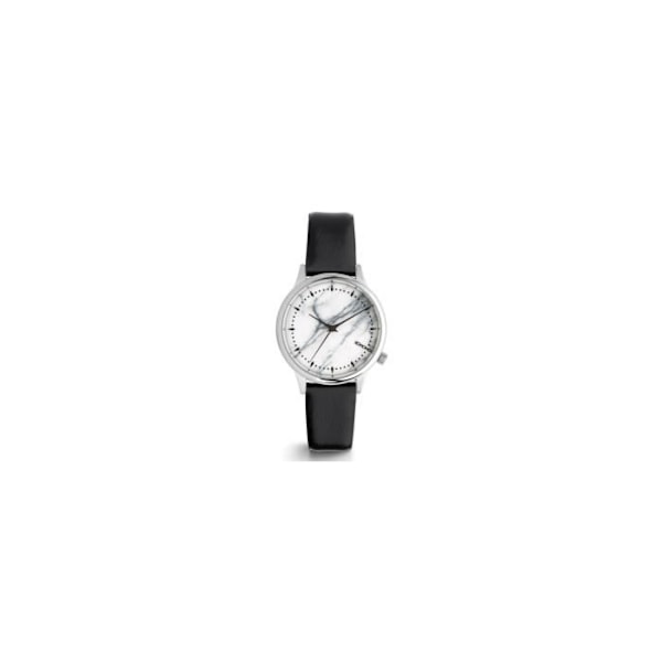 Klocka - Komono - ESTELLE MARMOR VIT - Svart Läder - Japanskt Kvarts - 36mm Svart vit