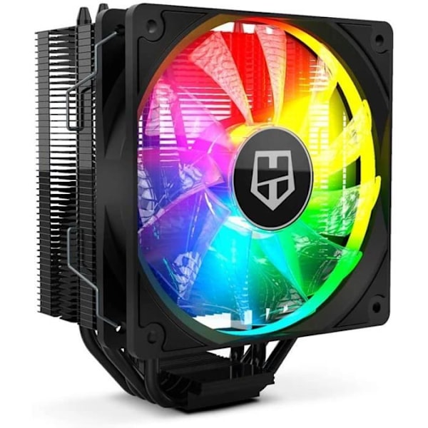 CPU køler - Nox - Hummer H-224 - ARGB - 4 heatpipes - 120 mm PWM blæser Sort