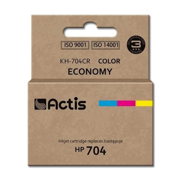 Tintpatron ACTIS KH-704CR til HP-printer - Forskellige farver