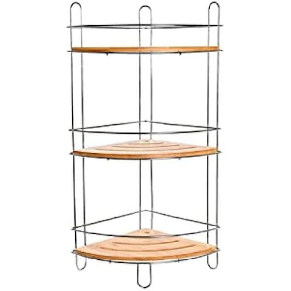 Badeværelseshylde - DKD HOME DECOR - Flerfarvet - Bambus og aluminium - 61x53x21 cm mångfärgad