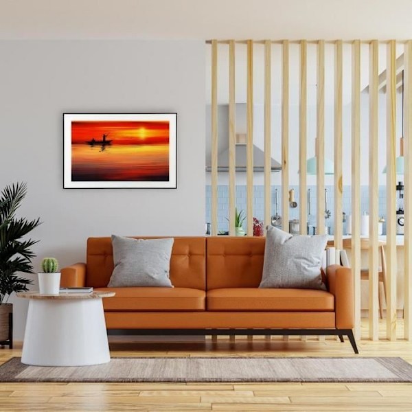 Ramme Glas MDF Træ (2 x 60 x 40 cm)
