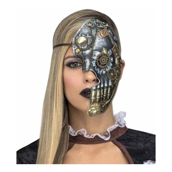 Steampunk halvmask med kedjor