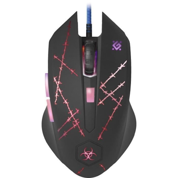 Defender Forced GM-020L, Ambidextrinen, Optiikka, USB, 3200 DPI, 16 g, Musta musta
