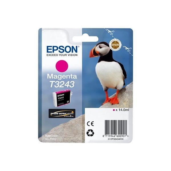 EPSON blækpatron - T3243 - Magenta - 980 sider