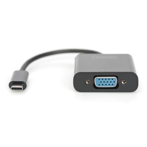Digitus DA-70853, 0,15 m, USB C, VGA (D-Sub), Han, Hun, Ret kæde