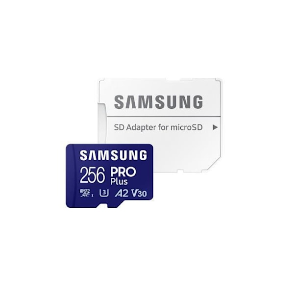 Samsung 256 Gt Pro Plus Micro SDXC -muistikortti (2023) jopa 180/130 MB/s
