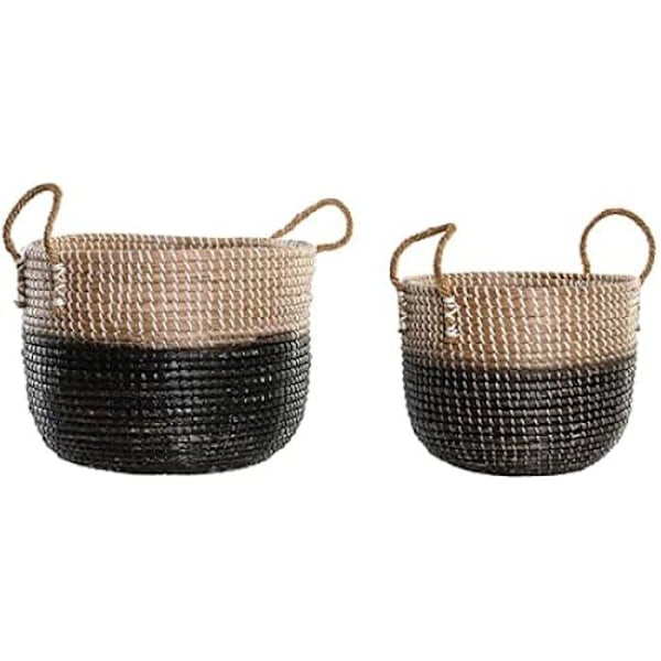 Korgset - DKD Home Decor - Standard - Grå - Havsgräs - 41 x 25 x 42 cm Färg, färg:, Grå