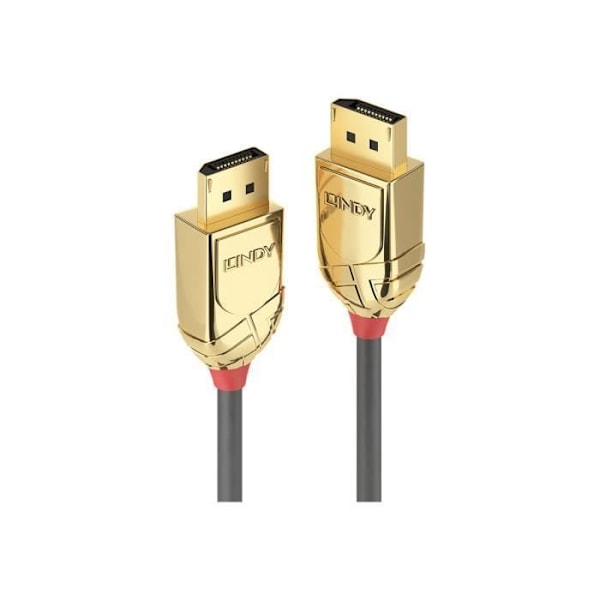 Lindy Gold DisplayPort-kabel DisplayPort (M) til DisplayPort (M) DisplayPort 1,2 5 m Rundt, massivt, 4K-understøttelse grå