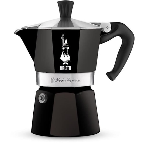 Bialetti Espressomaskine til 6 kopper, aluminium, sort, 30 x 20 x 15 cm - 4953