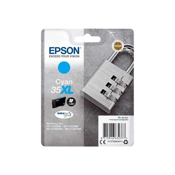EPSON Original blækpatron 35XL - 20,3 ml - XL - Cyan