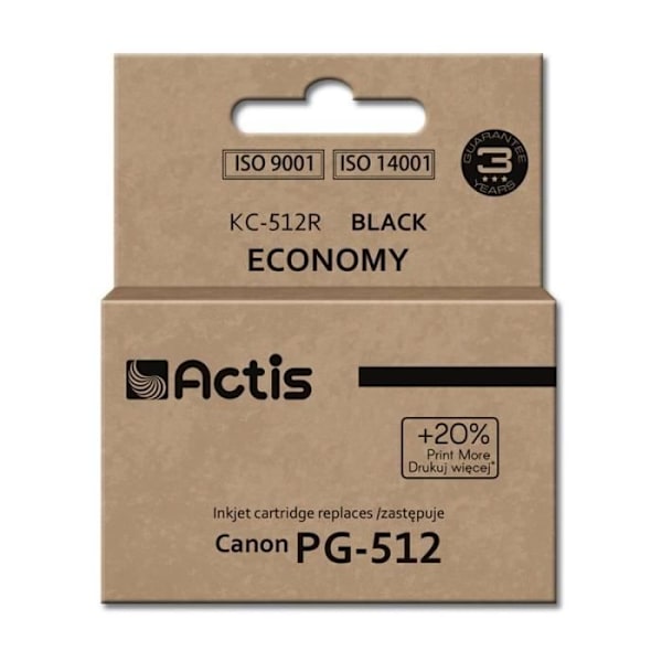 Actis KC-512R blækpatron Kompatibel Sort 1 stk.