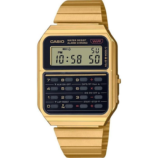 Casio Watch - Unisex - CA-500WEG-1AEF - Kultainen ruostumaton teräs - Vedenkestävä 3 bar gyllene