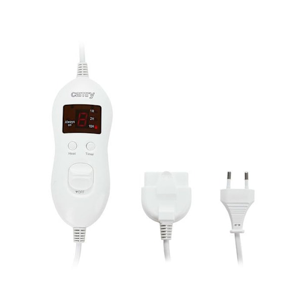 El-værme tæppe 150 x 160 cm, 8 effekttrin, timer, vaskbart Camry CR 7417 120W Grey 32489