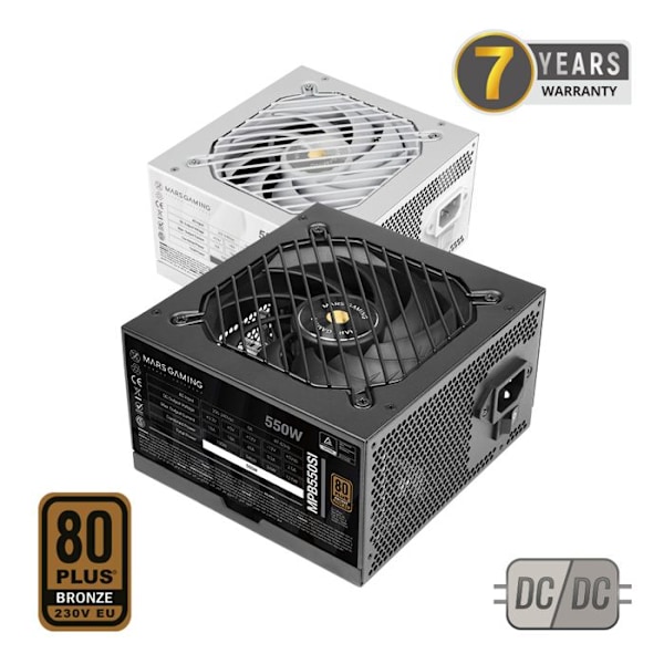 ATX PC-strömförsörjning - MARS GAMING - MPB650SI - 650W - 80Plus Brons - Extrem tystnad