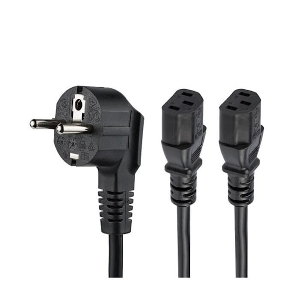 STARTECH Standard nätsladd - 2 m - För bildskärm, dator - Schuko CEE 7/7 / IEC 60320 C13 - 250 V AC / 10 A