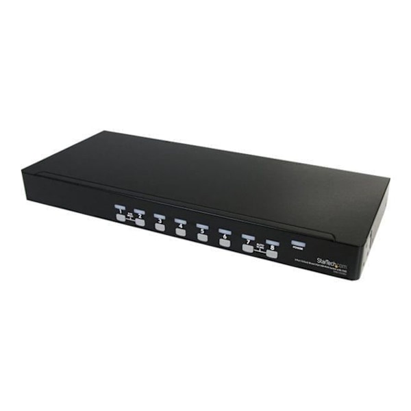 STARTECH 8-portars USB VGA KVM-switch med OSD - 1U rackmonterad bildskärm Tangentbordsmusswitch - 8 dator(ar) - 1920