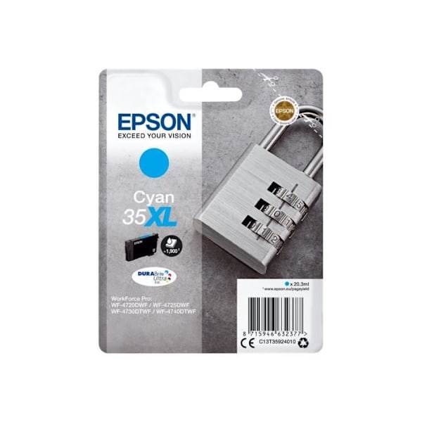 EPSON Original blækpatron 35XL - 20,3 ml - XL - Cyan