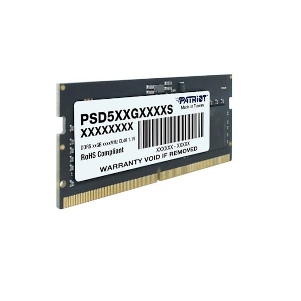 Barrette hukommelse SODIMM DDR5 32GB Patriot Signature Line PC5-38400 (4800 MHz) (Sort)