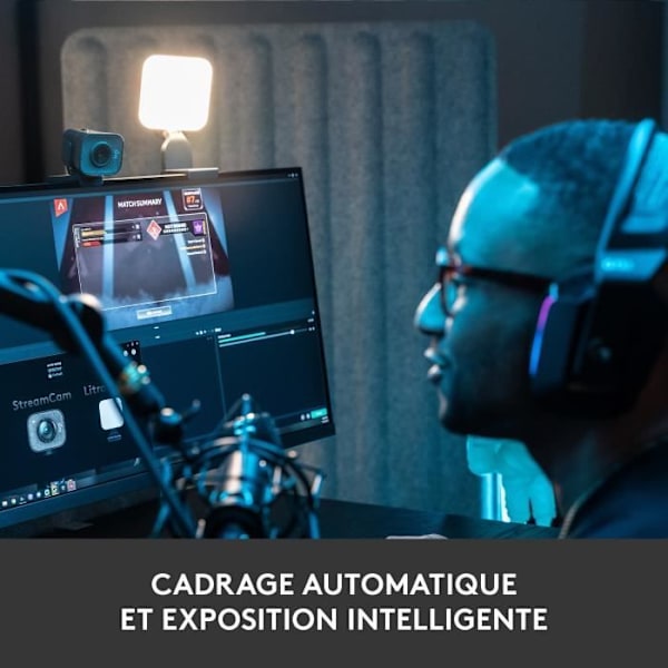 Webcam - Full HD 1080p - Logitech G - StreamCam - Til Twitch og Youtube streaming - Grafit