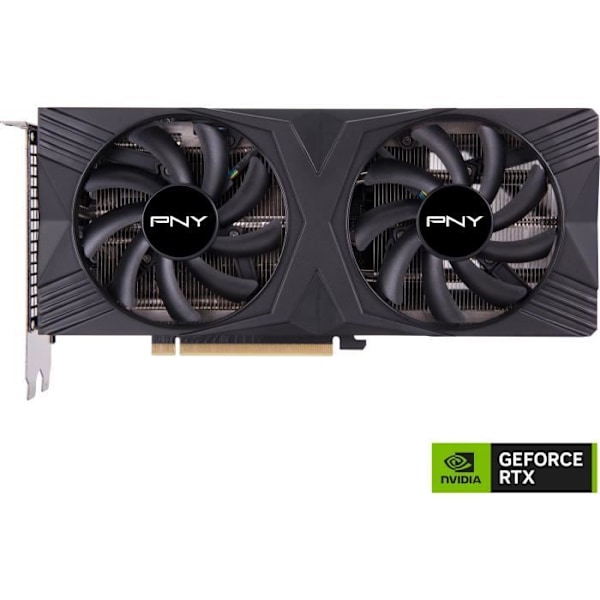 PNY - Grafikkort - GeForce™ RTX 4070 SUPER™ 12GB VERTO™ Overclocked Dual Fan DLSS 3 Sort