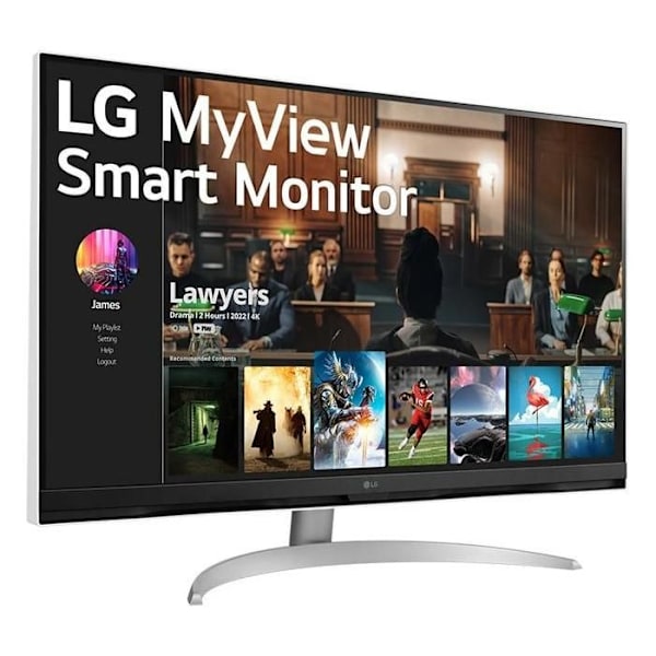 LG MyView Smart Monitor 32SQ70 Hvid