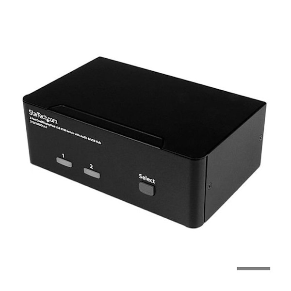 KVM-kytkin - StarTech.com - SV231DPDDUA2 - 4K Ultra HD - 2 porttia - Kaksoisnäyttö