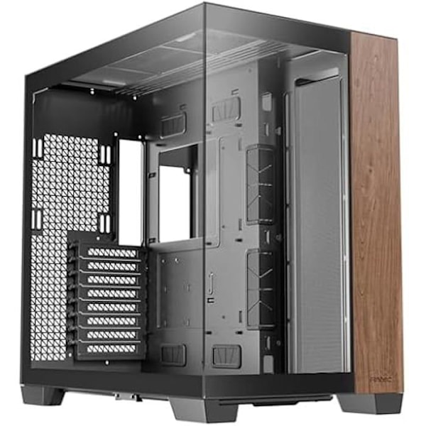 PC-kabinet - ANTEC - C8 - Frontpanel i træ - Dobbelt kammer - 360mm radiator support Sort, Træ