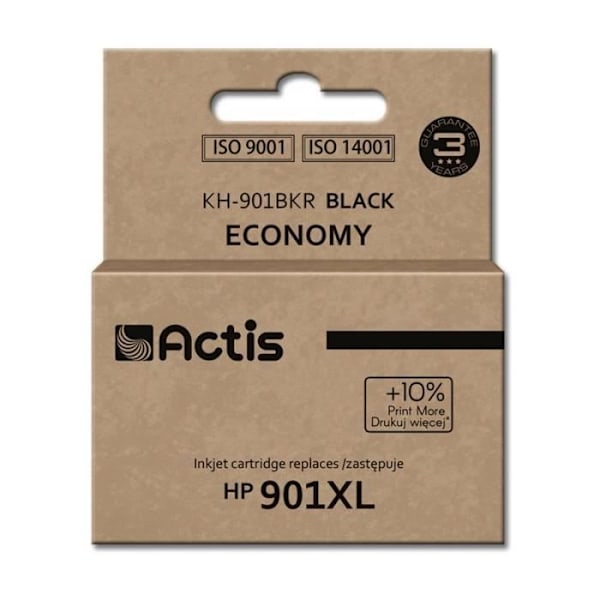 Actis sort blækpatron til HP (HP 901XL CC656AE erstatning)
