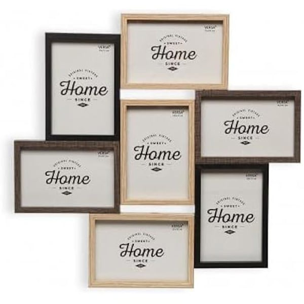 Fotoramme - VERSA - NOA - 7 vinduer - 10 x 15 cm - MDF træ - Moderne