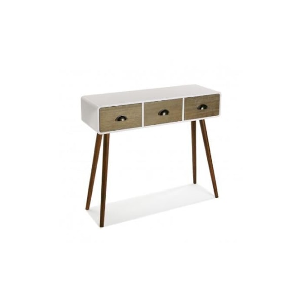 Konsol - VERSA - Bourne - 3 skuffer - Hvid - 80,5 x 30 x 90 cm Vit