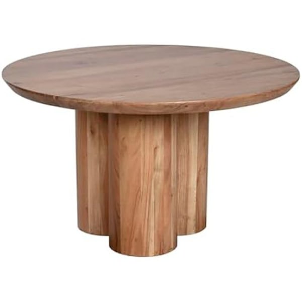 Sohvapöytä - HOME ESPRIT - Luonnonruskea - Akaasiapuu - 80 x 80 x 45 cm - Monivärinen Flerfärgad