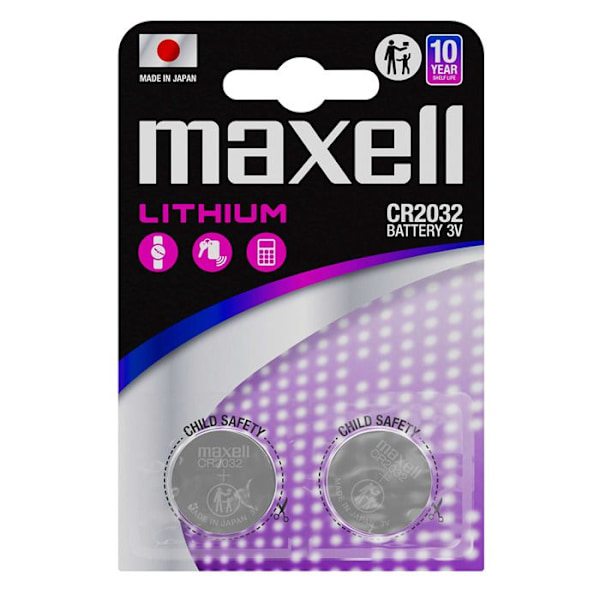 Lithium knapbatterier CR2032 (2×1) MAXELL