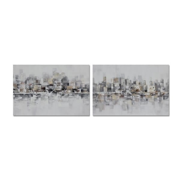 ramme 120 x 2,8 x 80 cm abstrakt hems (2 enheder)