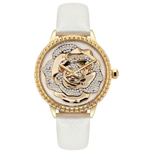 Dameur - Police - PL16073BSG-01 - Læder - Rustfrit stål - 36MM vit/guld