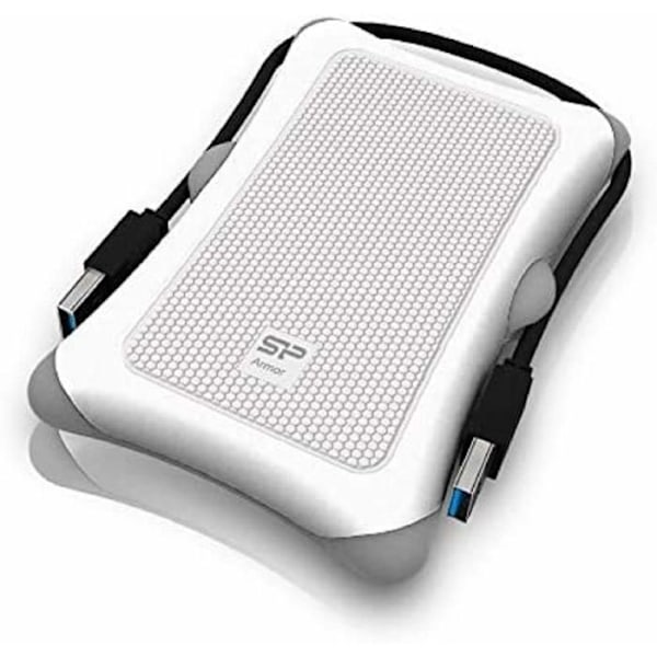 Silicon Power Armor A30 2,5 tommer antichok SATA harddisk kabinet - Hvid