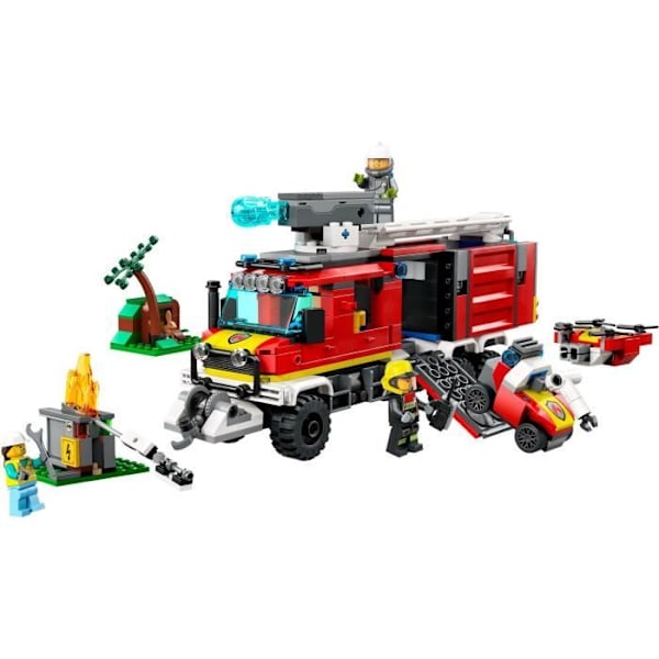 LEGO® City 60374 brandredningsbil, legetøj med moderne droner og minifigurer Flerfärgad