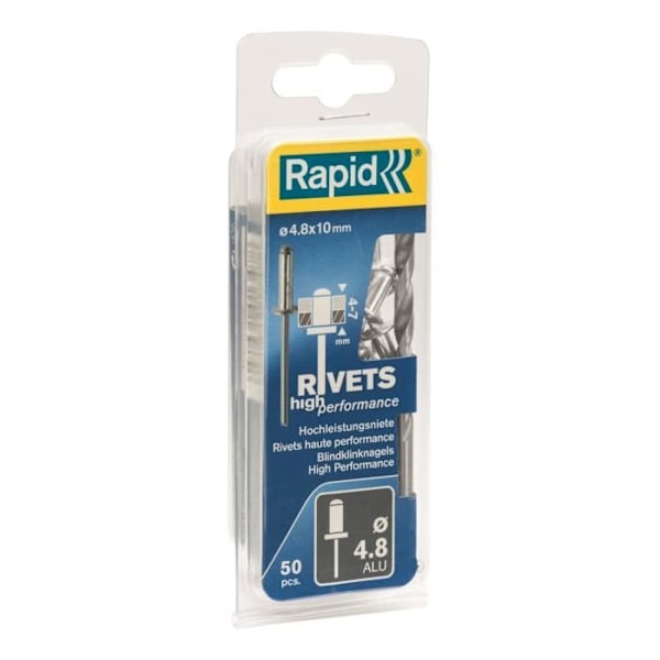 RAPID Suorituskykyiset niitit 4,8x10 mm alumiinia