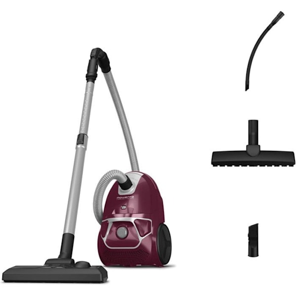 Rowenta RO3969EA 3L 750W Easy Brush Bordeaux Silver Bag Dammsugare - ROWENTA - Torr - 3L - Sektor Bordeaux silver