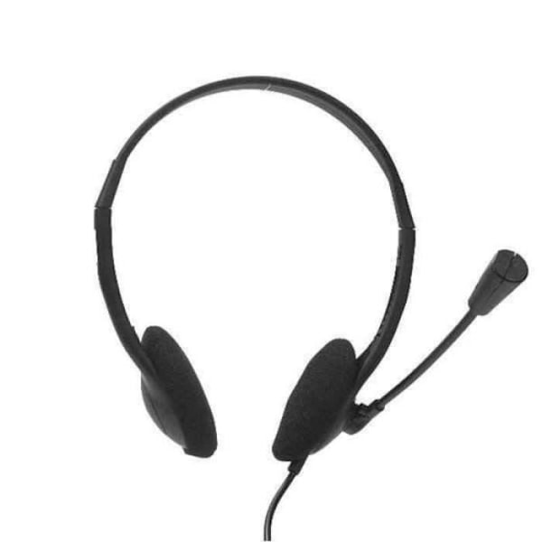 NILOX USB stereo headset med mikrofon til PC, bærbar computer, mute-tilstand, kompatibel med konferenceopkald