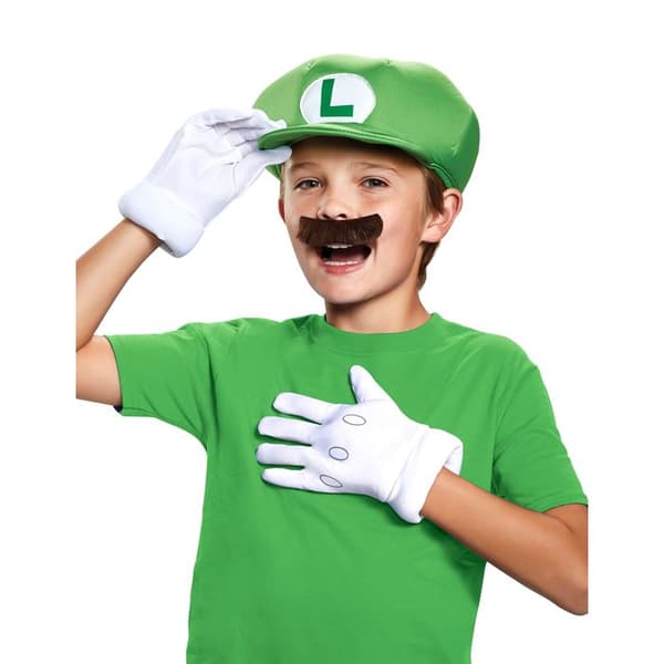 Set Accessoire Luigi Barn Ljusgrön, mörkbrun, vit