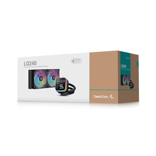 DeepCool LQ240 Processor Vandkølekit 12 cm Sort 1 stk.