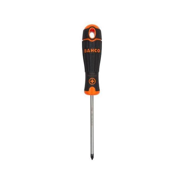 Phillips skruetrækker PH0 75mm - BAHCO - Standard - Sort - Spids i højtydende legeringsstål