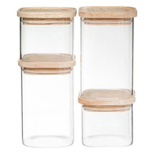 Sæt af 4 "Stable" Glas 15cm Gennemsigtig Transparent