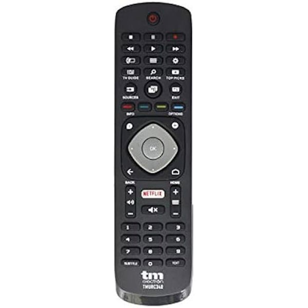 TM Electron TMURC340 Universalfjärrkontroll Kompatibel med Philips TV-apparater med direkta plattformsåtkomstknappar