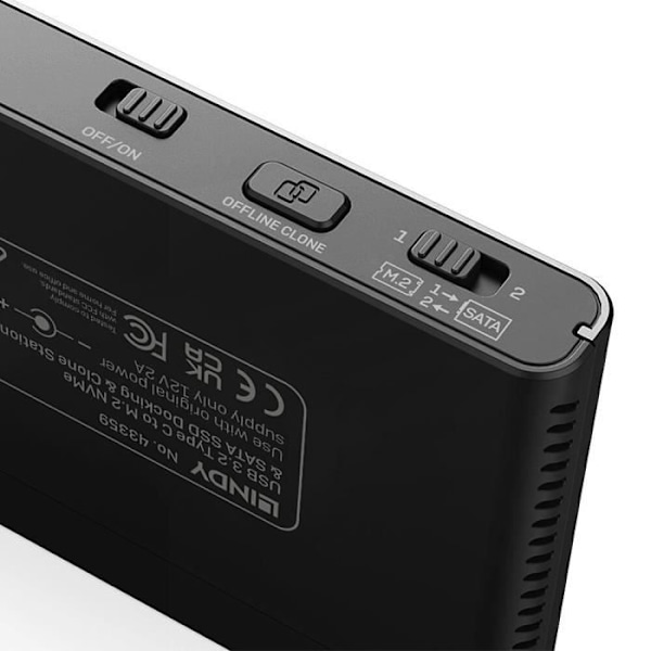 Kopieringsstation - Lindy - USB 3.2 Typ C - M.2 NVMe & SATA - Svart - 10 Gbits/s