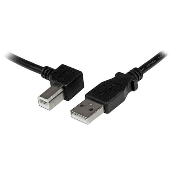 USB 2.0 Type A - USB Type B Vasen kulmassa oleva uros/uroskaapeli - STARTECH.COM - 1 m - Musta