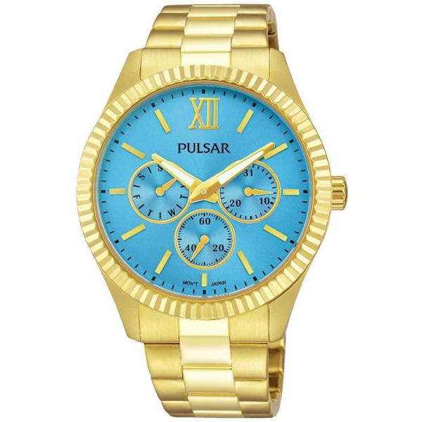 Dameur - PULSAR - CASUAL PP6220X1 - Kvarts - Analog - Rustfrit stål Blå, guld