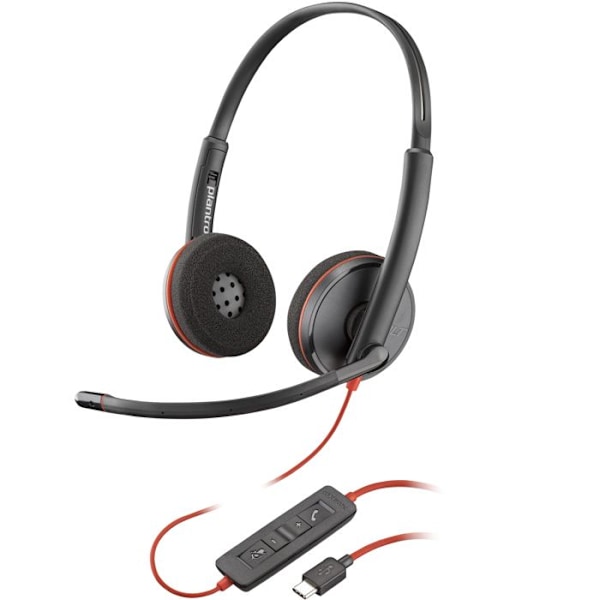 Headsetmikrofon - trådbunden - USB-C - HP Inc. - Poly Blackwire 3220 - Blackwire 3200-serien - headsetmikrofon - on-ear - trådbunden - USB