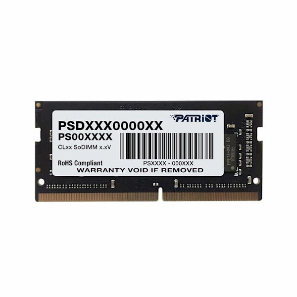 Patriot Memory 8GB DDR4 2400MHz, 8 GB, 1 x 8 GB, DDR4, 2400 MHz, 260-pin SO-DIMM, Grøn