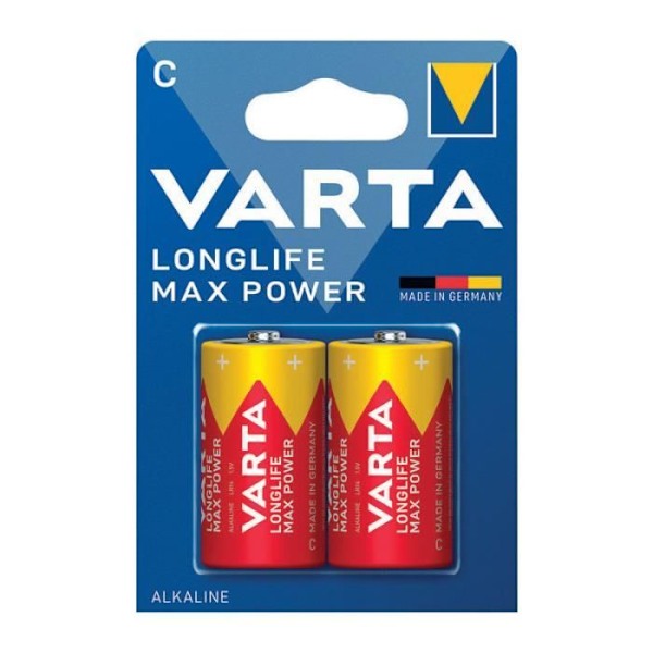 Pakkaus 2 kpl LONGLIFE Max Power LR14 C 1,5V VARTA 4714110402